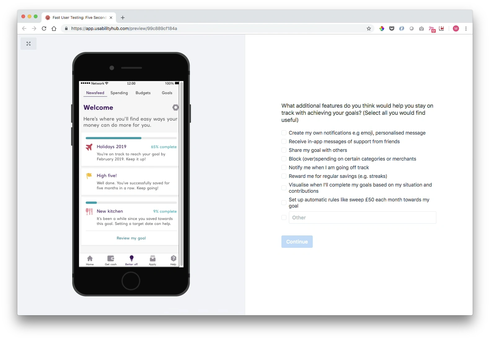 User testing in progress for the NatWest Better-off Programme