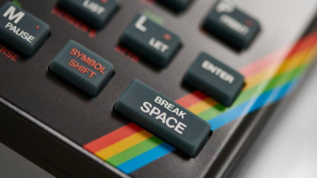 Close up of a ZX Spectrum keyboard